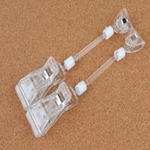 HY 양쪽 집게형 긴목 쇼클립 POP집게 POP클립, 투명봉