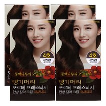 댕기머리 포르테 프레스티지 한방칼라크림 2개, 4호 자연갈색, 4개