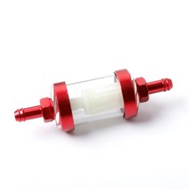 오토바이 에어 필터 판매 8mm/0.31 "CNC 알루미늄 합금 유리 오토바이 가스 연료 가솔린 오일 필터 모, 05 red