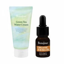 보나쥬르 비건 그린티 워터크림 100ml + 유기농 호호바 오일 10ml, 단품