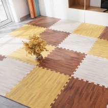 (가디언블루) EVA 우드패턴 조립매트 16개 1세트, 제이에이치윌 그레이