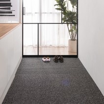 심플먼트 현관 베란다 발코니 화장실 바닥 타일 셀프 인테리어 PVC 코일 매트(무지 막힘형), 그레이 막힘형, 2폭