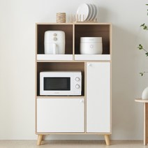 [HOT 렌지대 +1만원할인!] 퍼니하우스 루카스 800 주방수납장 부엌 밥솥 에어프라이어 오븐 전자렌지대 정수기 밥통 선반, 오크화이트