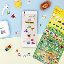 퍼니스티커 AT-232 여름캠핑 아트지 스티커, 단품