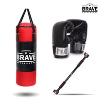 BRAVE 브레이브 샌드백 파워헤비백 D세트 80cm 글러브 철봉, 샌드백+세이프락+에버벨크로백글러브