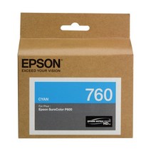 EPSON 정품포토잉크 T760200 Cyan SC-P600 26ml SC-P600, 단일 수량
