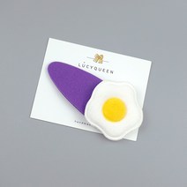 에그 프라이 똑딱핀 유아 여아 아기헤어핀