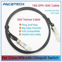 SFP DAC 케이블 10G 수동 직접 부착 구리 0.2m/1m/5m Cisco/Ubiquiti/Mikrotik/Zyxel 광섬유 장비 호환, 06 0.5Meter 30AWG