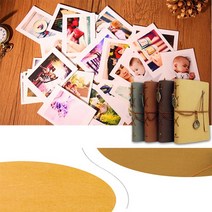 키밍 사진첩 포토북 DIY 보관 커플 스크랩북 티켓북, 쿠팡 브라운
