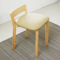 밸리 화장대의자 스툴 원목 등받이 의자, 월넛