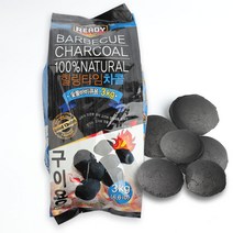 화성 차콜 숯 3kg VV 바베큐 고기 구이용 펜션 캠핑, 화성 차콜 숯 3kg (890857)