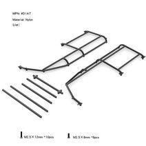 트랙스 Trx4 디펜더 브론코 K5 G500 축 Scx10 자동차 쉘 인테리어 시트 D110 컨버터블 버전 313/324mm 하드 카, [18] roll cage