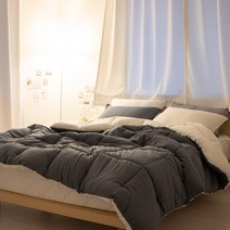 포그나미 무자극 알러지케어 옥수수솜 워싱 슬림차렵이불+베개커버세트(Q)