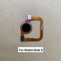 북스캔 Xiaomi Redmi 용 지문 센서 Note 9 홈 버튼 메뉴 터치 ID 스캐너 리본 커넥터 플렉스 케이블, [01] Note 9 BLACK