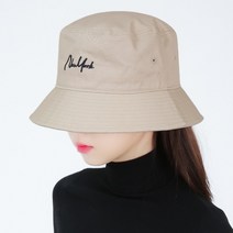 라핑 뉴욕 코튼 버킷햇 남녀공용 데일리 베이직 벙거지모자