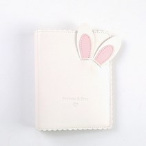 포토북제작 포카바인더 띠부씰 셀프 포토북 콜렉트 포켓 인스턴트 카메라 카드 홀더 용, 흰색