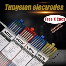 텅스텐 전극 TIG 용접봉 TIG 용접 토치 용 TIG 전극 WT20 WC20 WL15 WL20 WP WS2 E3 PROFESSIONAL SUPPLY, 3.2mm, WS2 WE3