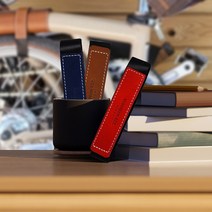 [연남422] 브롬톤 폴딩 벨크로 스트랩 바지 밑단 정리 겸용 이태리 부테로 가죽 사용 (8 colors), 블루, 1개