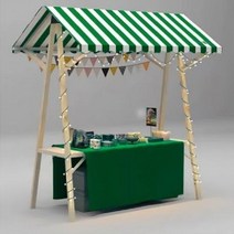 이동식 가판대 진열대 플리마켓 행사장 축제 야외 노점, e.녹색120x60x200천장천