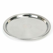 스텐 쟁반 카페 트레이 원형 쟁반 서빙 쟁반 33.5CM