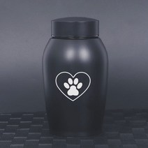 반려 애완 동물 강아지 고양이 장례 용품 은색금색검정색 스테인레스 스틸 항아리 새 쥐, 패턴 전자, 빨간색