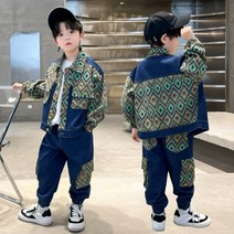 봄 가을 키즈 데님 상하복 세트 형제룩 남아 데님 상하복