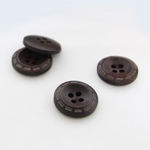 Jstrading 음각 스티치 나무단추 (17mm)-1set(10개), 10개