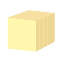 요랜드 점착메모지 정사각형 76 x 76mm, 5개, 노랑