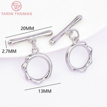 주얼리DIY세트 주얼리메이커 고급케이스 32456 Sets O13MM T20MM 24K 골드 컬러 도금 황동 라운드 팔찌 O 토글 Clasps Diy 쥬얼리 액세서리