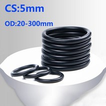 RC 가스켓 메탈 엔진 취미블랙 NBR O 링 10 개/몫 CS 5mm OD20-300mm 고무 씰링 가스켓 와셔 자동차, 03 OD 22mm(10pcs)_01 5mm
