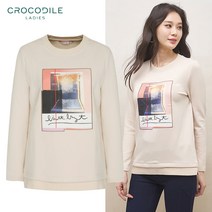 [크로커다일레이디]CL9WTS103_캐릭터 프린트 라운드 티셔츠