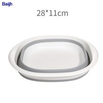 양동이 바스켓 아이스 버킷 다용도 휴대용 접이식 분지 관광 야외 깨끗한 낚시 캠핑 장비 세차 욕조접이식 자동차 여행 여름 통 314EA 4, 13 Basin-Grey S