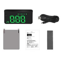 GPS HUD M1 자동차 GPS 헤드 업 디스플레이 앞 유리 프로젝터 HUD 디지털 온보드 컴퓨터 속도계 전자 액세, 02 green