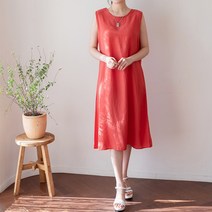 싹쓰리마켓 엄마옷 여성 인견 나시 원피스 잠옷 마실룩 홈웨어-히비스커스