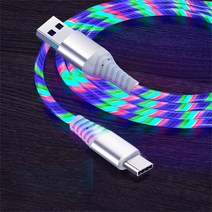 Flow Luminous USB 타입 C 케이블 3A 삼성 호환 샤오미 OPPO Huawei 아이폰용 고속충전 데이터 코드 마이크, 01 MULTI_06 2m For i핸드폰 휴대폰