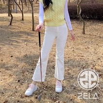 투엘라 루미 여성 히든 밴딩 버튼 골프 부츠컷 팬츠 / 세미 부츠컷으로 다리가 더 길어보이는 데일리 바지