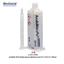 Araldite 2012 50ml 다 5 분 구조용 접착제 다양한 금속 세라믹 유리 고무 플라스틱 접착, [06] 6Pcs2012andMixer