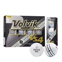 [볼빅] 정품 투어 S4 V 포커스 4피스 골프공 골프볼, 색상:화이트