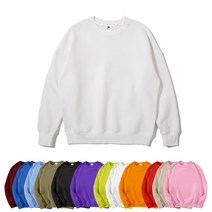 어워크 S-3XL 헤비원단 3단쭈리 오버핏 맨투맨 빅사이즈 남여공용