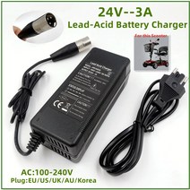 배터리충전기24V3A 노인 스쿠터 전기 ebike 로더 골프 카트 휠체어 납 산성 배터리 24V, 03 UK