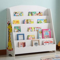 블루래빗책장 유아 아기 낮은 돌아기 전면 회전 책장 어린이집 미니 아이 폭좁은 슬림 책꽂이, W