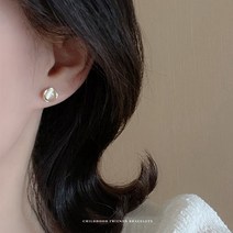 NW 주얼리 S925 순은 캣 아이 스톤 은 귀걸이