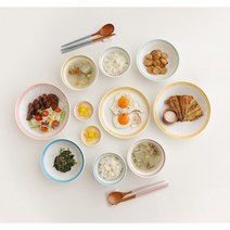 내방어때 2인식기세트 파스텔 컬러 도자기그릇 13P, 2인세트 13P