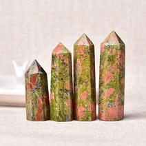 파쇄석 잡석 콩자갈 잔자갈 자갈돌멩이골재 쇄석 깬자갈 천연 석재 크리스탈 포인트 지팡이, 다크 카키, 71-80mm
