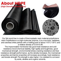 연못방수포 방수 라이너 필름 물고기 라이너 정원 수영장 강화 헤비 듀티 보증 조경, 3.5x3.5m