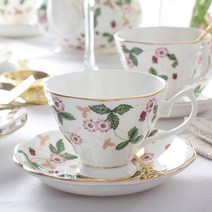 클래식 찻잔세트 예쁜 본차이나 커피잔 홍차잔 세트 영국 북유럽 로얄 스타일 홈카페 EA, M