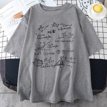 티셔츠 2022 여름 수식 여성 빅뱅 이론 남성 Streetwear 브랜드 의류, 2M, 03 Gray