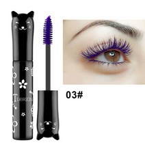 아이쉐도우 아이메이크업 아이 스틱 글리터 섀도우 팔레트 펄아이 애교살 눈화장 1pcs 귀여운 고양이 컬러 마스카라 방수 블루 화이트 블랙 퍼플 속눈썹 연장 다채로운 마스카라 눈, 03