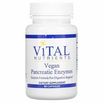 Vital Nutrients 비건 췌장 효소 캡슐 90정, 1개