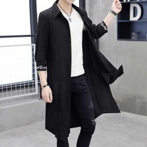 남자 반코트 가을 재킷 빅사이즈 아우터 린넨 차이나 코트 간절기 트렌치 롱코트 자켓 더플 키작은 하객룩